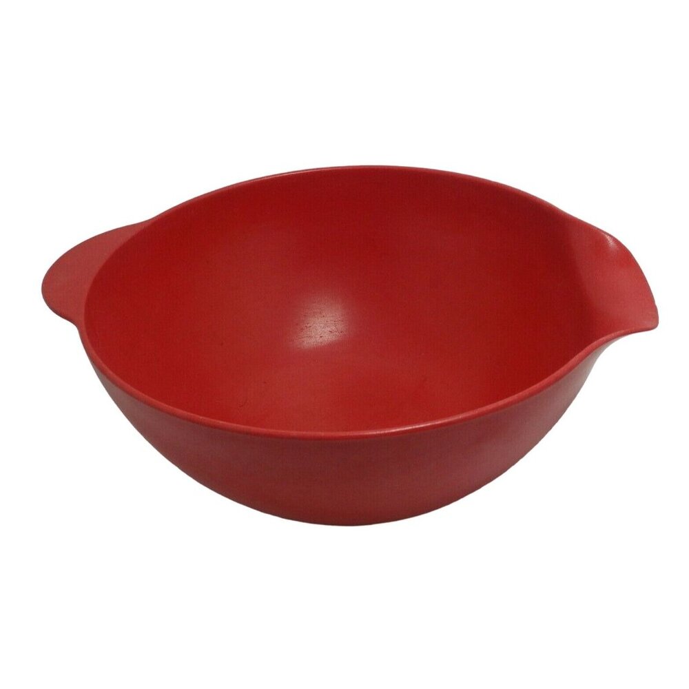 Reston Lloyd Eurita Melamine Bowl Red Display Decor Vintage Distressed Farmhouse